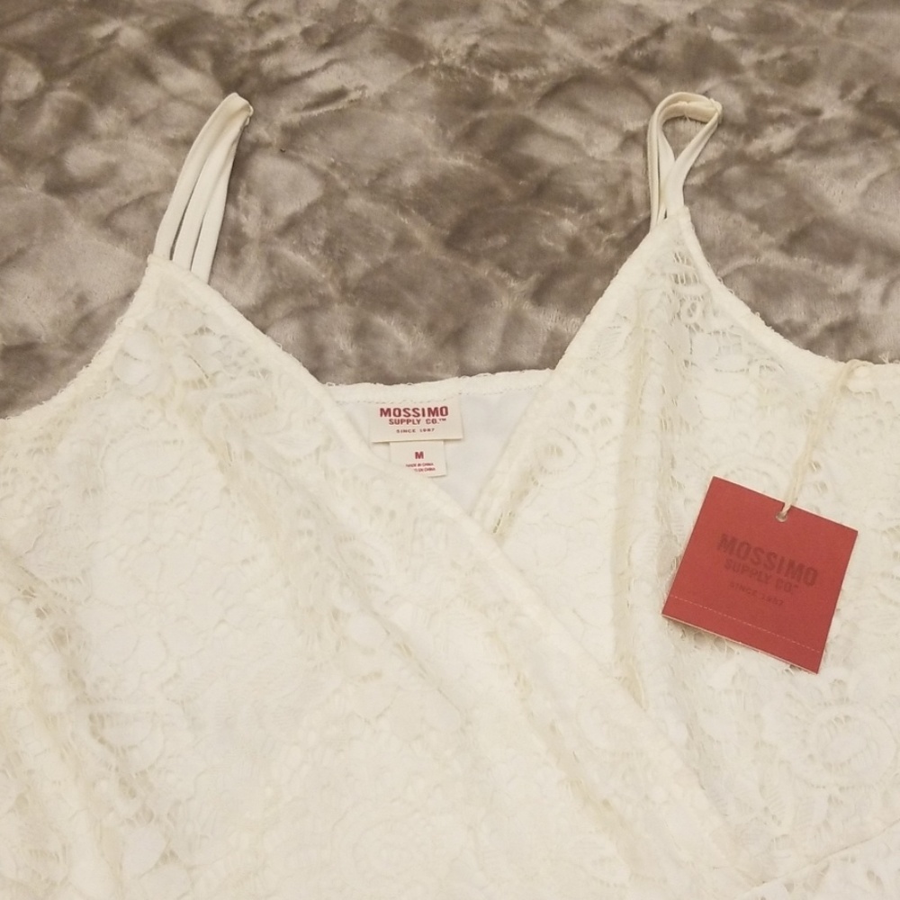 NWT - Ivory Lace Spaghetti Strap Dress - Picture 4 of 4